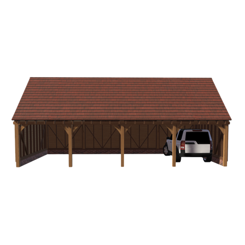 Emma Gabled 4 Bay Garage with 35 Deg Pitch Roof