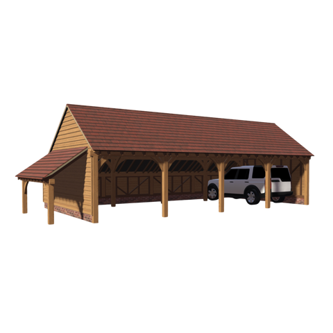 Emma Gabled 4 Bay Garage with 35 Deg Pitch Roof