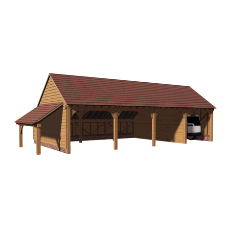 Emma Gabled 4 Bay Garage with 35 Deg Pitch Roof