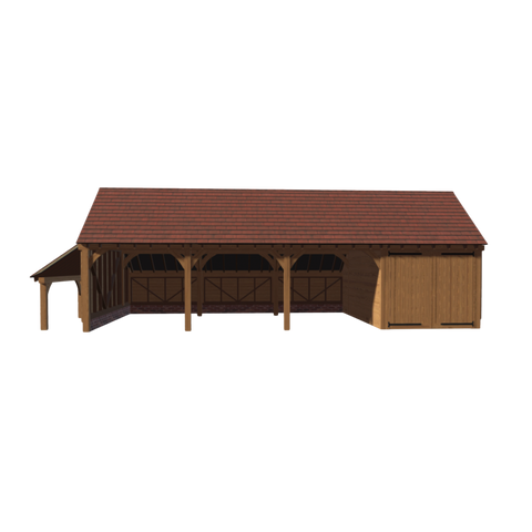 Emma Gabled 4 Bay Garage with 35 Deg Pitch Roof