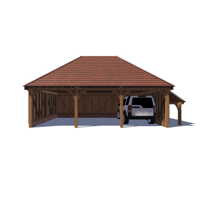 oak-framed-garage-40DEG-3-BAY-HIPPED-BOTH-ENDS-LOGSTORE-ON-LEFT-NO-CATSLIDE_1000.jpg